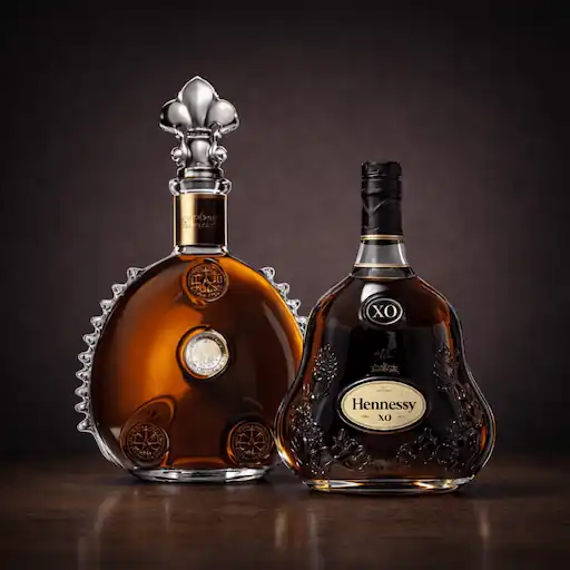Rare and vintage cognac bottles offered in European collector auctions