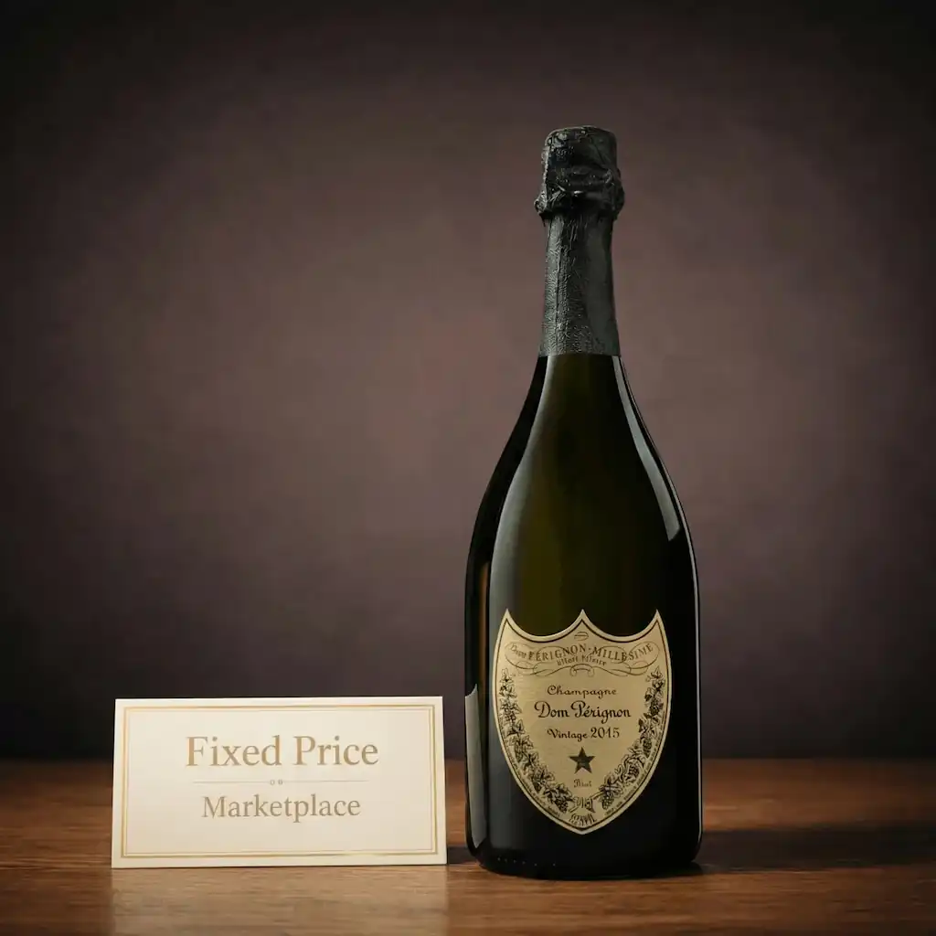 Rare vintage champagne bottles available through auctions and marketplace for European collectors